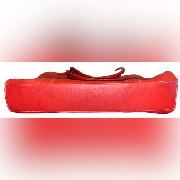 DAY RUNNER RED LEATHER BAG - Picture 13 of 14